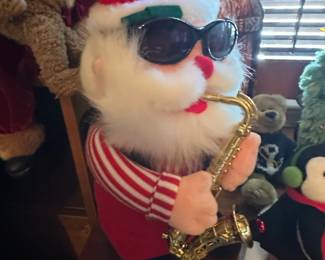 Gemmy Animated Saxophone Playing Santa Claus
