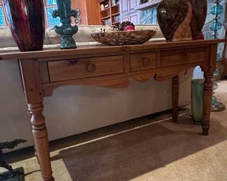 Ethan Allen Pine Console Table