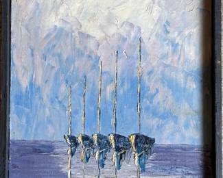 Seascape Painting, Signed by Artist