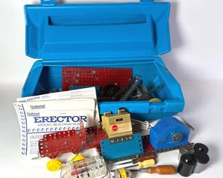1970s Gabriel Erector Set In Blue Carrying Case