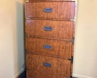 Dixie Mid Century Campaign 6Drawer Lingerie Chest