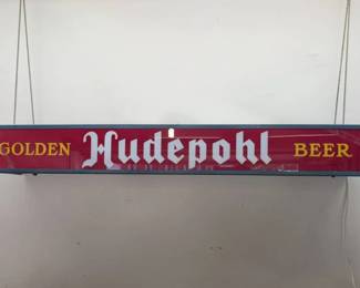 Hudepohl Beer Bar Light, Vintage