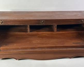 Colonial Style Wood Spinet Desk Top, Antique