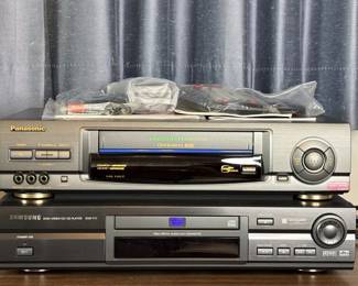 Panasonic Omni Vision VHS and Samsung Dvd Players
