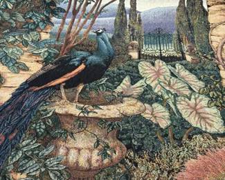 Secret Garden Grande Tapestry Wall Hanging with Decorative Rod