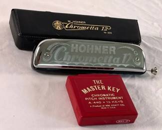 Hohner Chrometta 12 Harmonica Plus The Master Key Chromatic Pitch Instrument