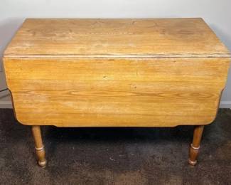 Solid Wood Drop Leaf Table Antique
