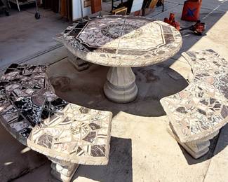 Concrete & Tile Table Set