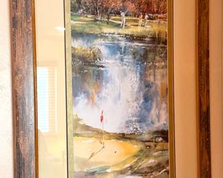 Golf Water Color Painting 
