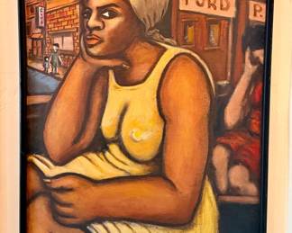 "Desegregation" by P. Ford Oil On Board