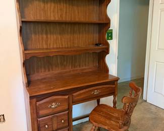 Wooden Desk and Chair