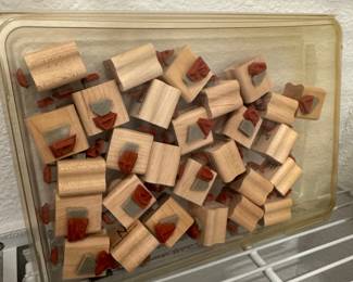 Stampin' Up! Wooden Alphabet Rubber Stamps