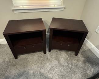 Pair of Dark Brown Nightstands