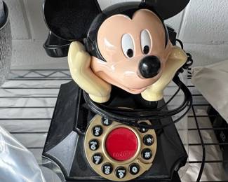 Telemania Mickey Mouse Rotary Dial Telephone