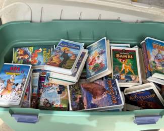 Disney White Case VHS Tapes