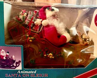 Animated Santa on Sleigh