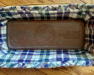 LONGABERGER Bread Basket & Warming Bread Brick (Vintage)
