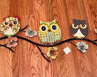 Metal Owl Wall Art