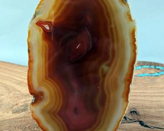 Brazilian Orange Agate Slice, 7.25" x 4.25"