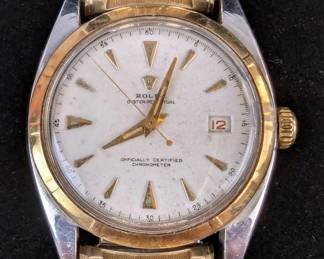 Vintage Rolex Datejust Ref. 6105 36mm Two-Tone 18K Gold And Steel Watch, Chronometer Certified, Serial #715904