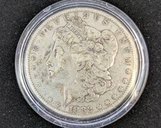 1882 Morgan Silver Dollar Coin, 1943 Walking Liberty Silver Half Dollar Coin, And 1923 Peace Silver Dollar Coin, All From The Lincoln Treasury