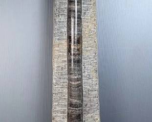 Massive Polished Orthoceras Fossil Spike Specimen, 77.25" Tall