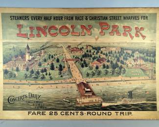 Concerts Daily Lincoln Park Advertising Board, 40" x 26"