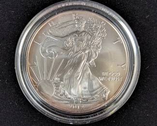 U.S. Mint Uncirculated 2012 American Eagle 1 oz. .999 Fine Silver Dollar Coin, With COA, In Original Box
