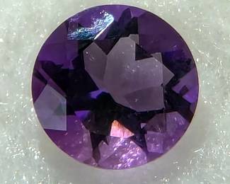 Amethyst Round Cut Gemstone, 0.80ct