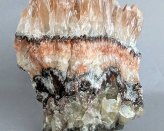 Large Tri-Color Calcite Mineral Specimen, 1.690kg, 6" x 5.25" x 3.5"