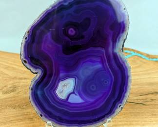 Brazilian Purple Agate Slice, 5.75" x 4.5"