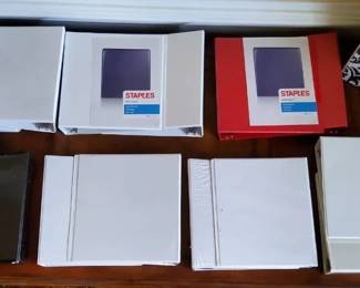Large Office Organization Lot  15 Binders, 9 Dividers  5 Book Holders