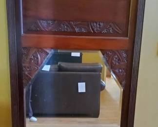 Vintage Wood Framed Mirror