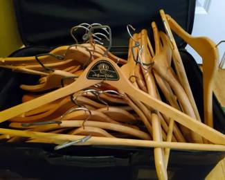 Suitcase of Nice Solid Wood Hangers