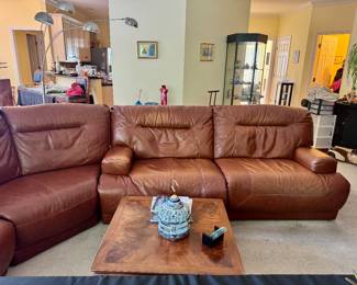 Leather sofa group