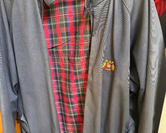 Vintage Izod tartain plaid lining jacket