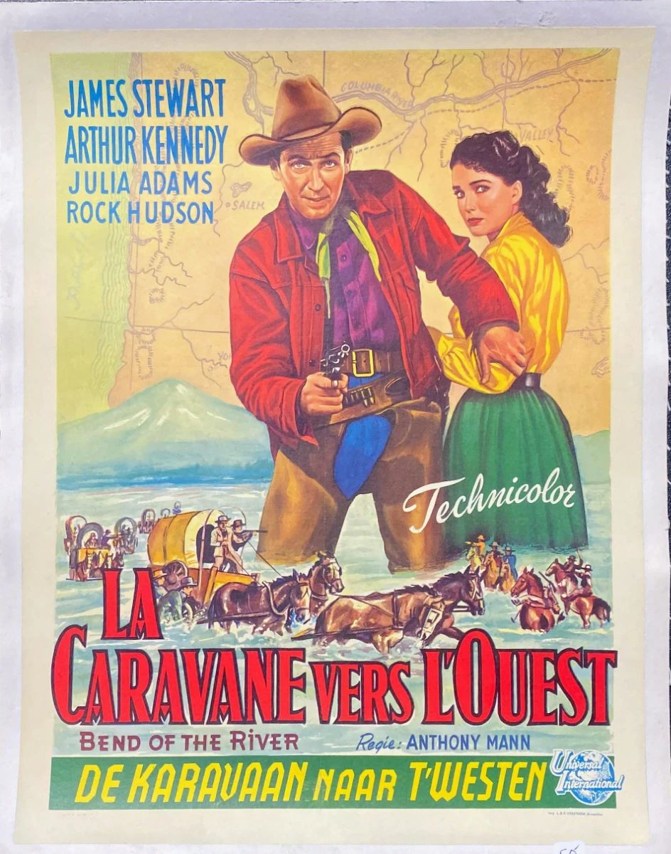Vintage linen backed Belgian movie poster $109