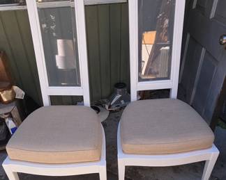 Pair of high back chairs $85