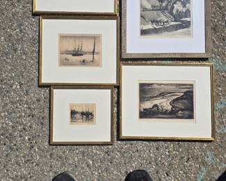Collection of antique etchings