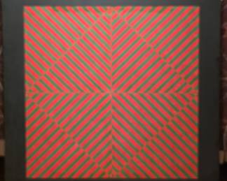 Great op art painting. Looks like Richard Anuszkiewicz