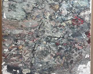 Michael Lauterbach outsider art oil and mixed media.
