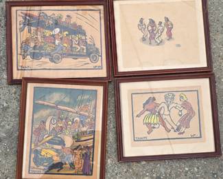 Tahiti prints 1930s group of 6  $250