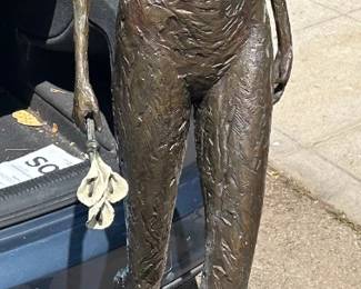 Tom Corbin 60" bronze sculpture. 