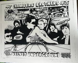 Velvet Underground serigraph. Jon Van Hammersveld. 