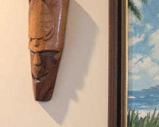 Hand carved Figi masks from 1960’s