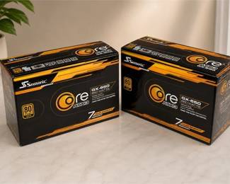 Two Unopened Boxed Seasonic CORE GX-650 Computer Power Supply.