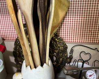 Assortment of Wooden Kitchen Utensils