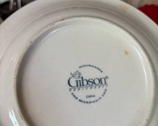 Gibson Fruit Embossed White Ceramic Dinnerware Set