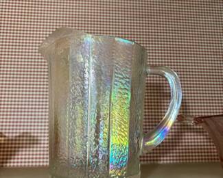 Iridescent Glass Pitcher
