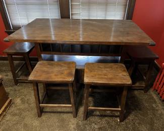 Table with 4 stools